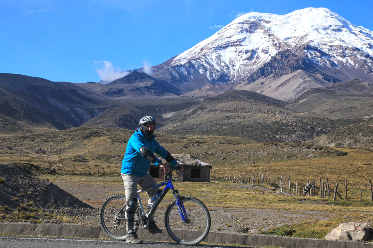 Hans Mom bij de Chimborazo